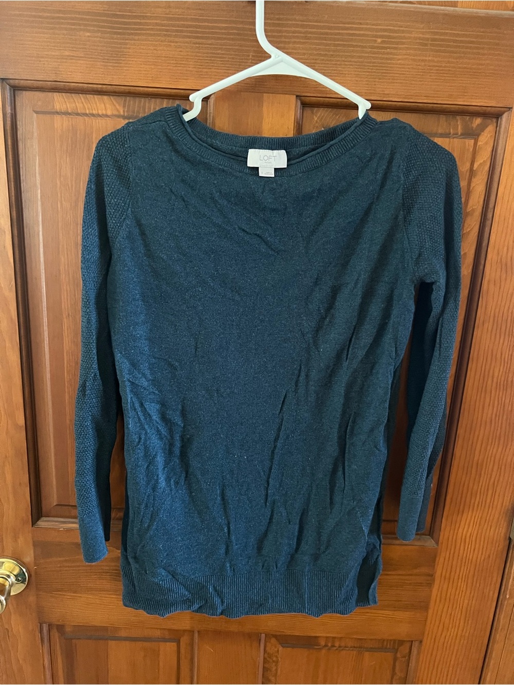 LOFT Women's Teal Long Sleeve Knit Top